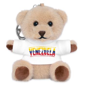 Venezuela-Flaggen-Wortzeichen - Teddy Schlüsselanhänger - Weiß - Vorne