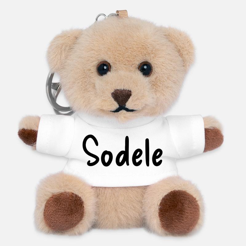 Sodele - Teddy Keyring - white