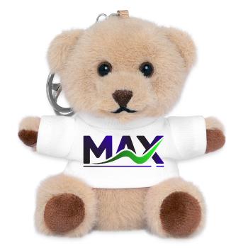 MAX Wave Gradient Logo Tee - Teddy Schlüsselanhänger - Weiß - Vorne