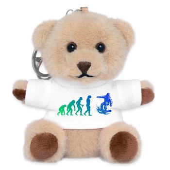 Ein Motiv nur für Snowboard - Teddy Schlüsselanhänger - Weiß - Vorne