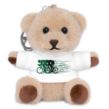 Fahrrad Rennrad Radfahrer Bikesport Mountainbike - Teddy Schlüsselanhänger - Weiß - Vorne