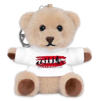Radball, Cycleball, Hallenradsport, Evolution, AU - Teddy Schlüsselanhänger - Weiß - Vorne
