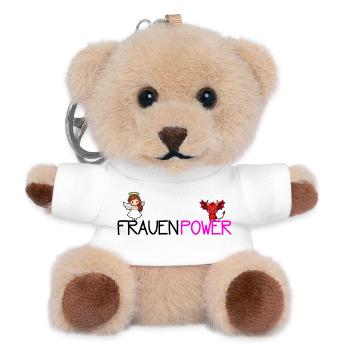 Frauenpower - Teddy Schlüsselanhänger - Weiß - Vorne