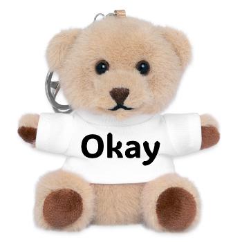 Ok, chemise statement minimalistisches design - Porte-clés ourson - blanc - Devant