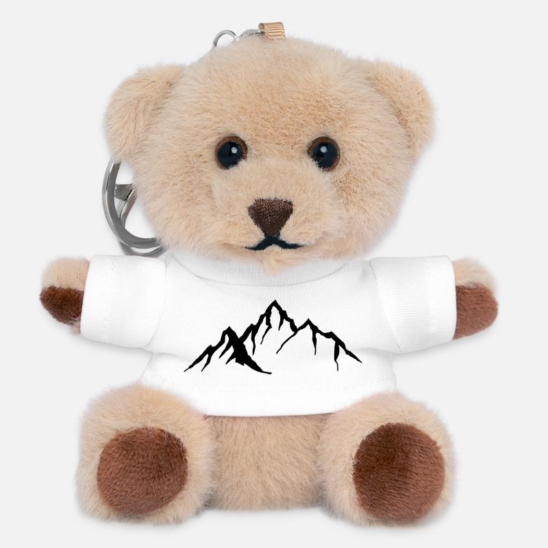 Mountains Hiking Mountain fans - Teddy Keyring - white