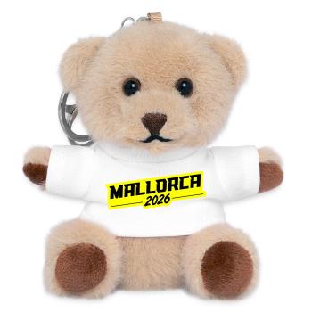 Mallorca 2026 - Teddy Schlüsselanhänger - Weiß - Vorne