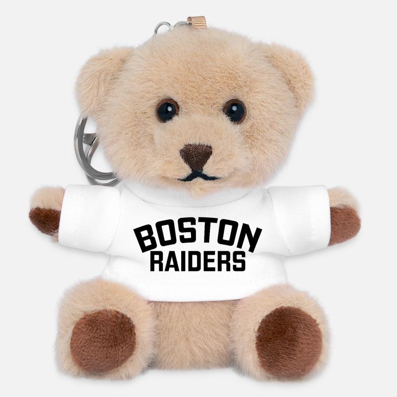 Boston Raiders - Porte-clés ourson - blanc