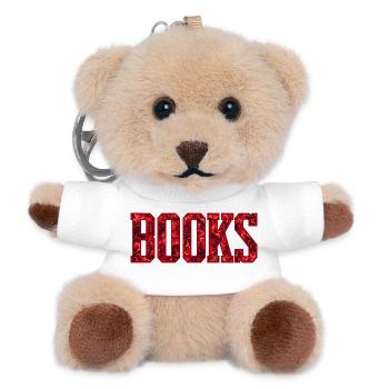 Red Flower Letters Book - Teddy Keyring - white - Front