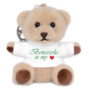 Bonassola in meinem Herzen - Teddy Schlüsselanhänger - Weiß - Vorne