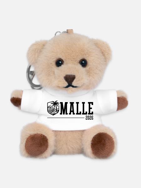 Malle 2026 Palmen Strand Mallorca - Teddy Schlüsselanhänger - Weiß