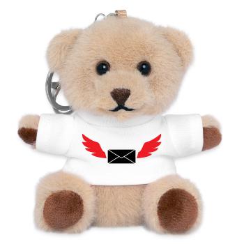 Express Mail Envelope Winged Post - Teddy Keyring - white - Front