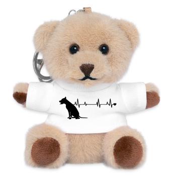 Hund - Teddy Schlüsselanhänger - Weiß - Vorne