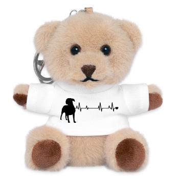 Hund - Teddy Schlüsselanhänger - Weiß - Vorne