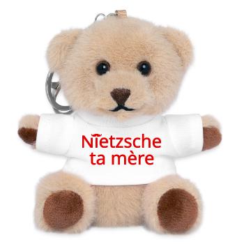 Nietzsche ta mère Rouge - Porte-clés ourson - blanc - Devant