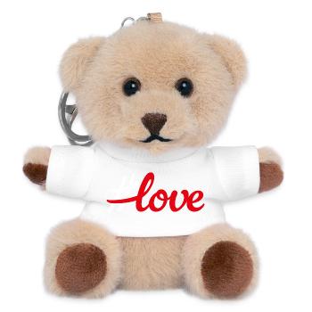 Hashtag Red Love Love Handwriting Minimalist - Teddy Keyring - white - Front