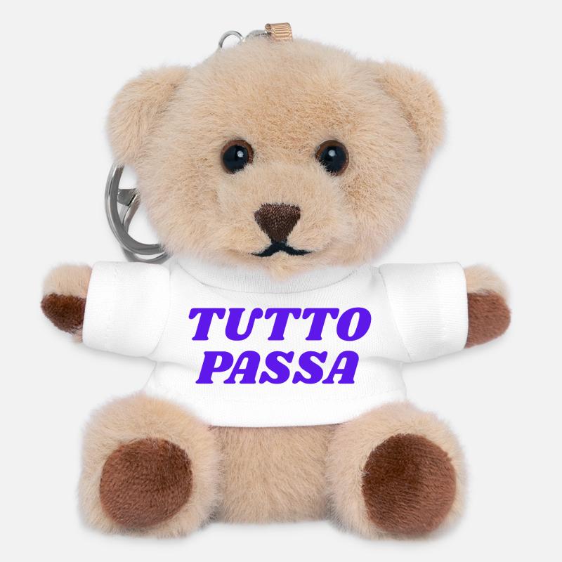 tutto passa - Porte-clés ourson - blanc