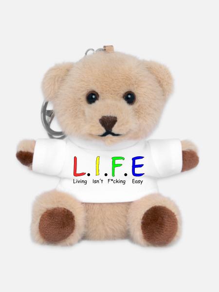 Life - Teddy Schlüsselanhänger - Weiß