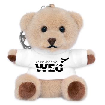 Ich bin dann mal weg - Teddy Schlüsselanhänger - Weiß - Vorne