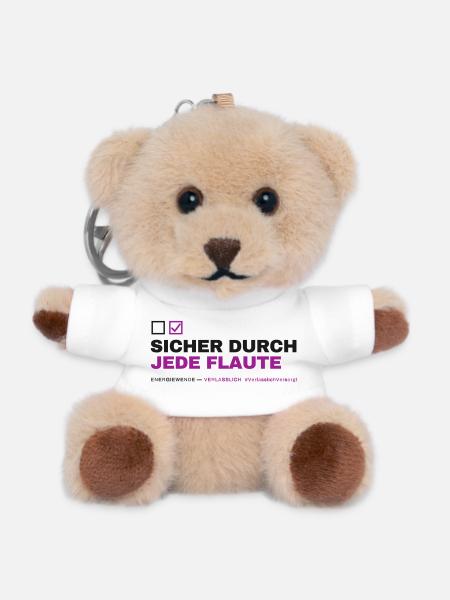SICHER DURCH JEDE FLAUTE - Teddy Schlüsselanhänger - Weiß