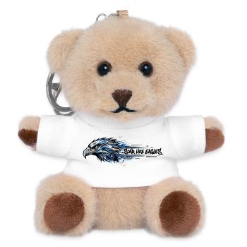 Soar Like Eagles - Jesaja 40:31 - Streetwear - Teddy Schlüsselanhänger - Weiß - Vorne