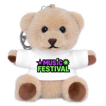 Music Festival Lettering Graphic - Teddy Keyring - white - Front