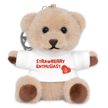 Strawberry Enthusiast - Teddy Schlüsselanhänger - Weiß - Vorne