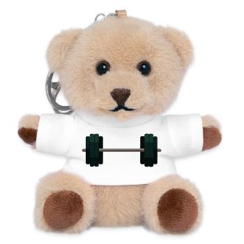Barbell Dumbbell - Teddy Keyring - white - Front