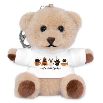 Chats Halloween - Porte-clés ourson - blanc - Devant