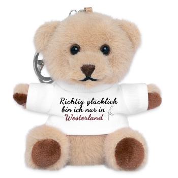 Westerland Sylt - Teddy Schlüsselanhänger - Weiß - Vorne