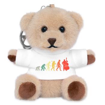 Retro Kontrabass Cello Evolution Für Chellisten - Teddy Schlüsselanhänger - Weiß - Vorne