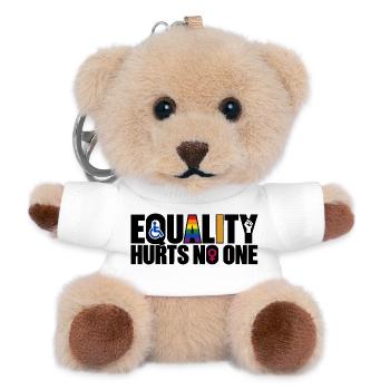 Equality Hurts No One – Gleichberechtigung - Teddy Schlüsselanhänger - Weiß - Vorne
