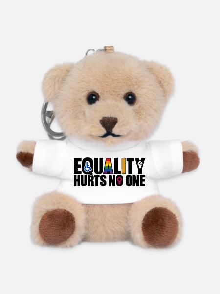 Equality Hurts No One – Gleichberechtigung - Teddy Schlüsselanhänger - Weiß