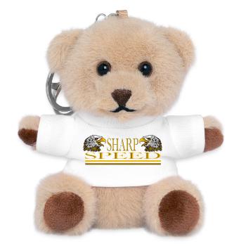 Sharp Speed – Double Eagle Racing Streetwear Desig - Teddy Schlüsselanhänger - Weiß - Vorne