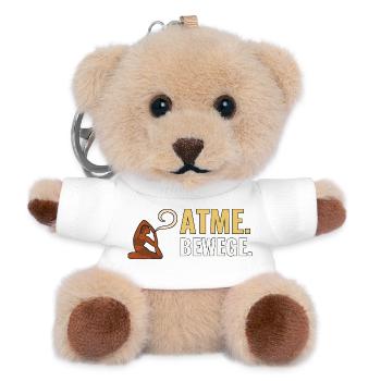 Atme. Bewege. – Rutschfeste Yoga-Fans – Yoga. - Teddy Schlüsselanhänger - Weiß - Vorne