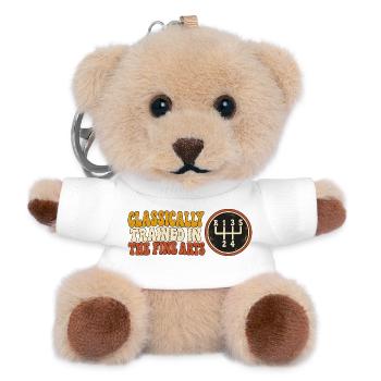 Klassisch geschaltet - Teddy Schlüsselanhänger - Weiß - Vorne