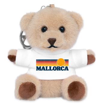 Mallorca - Palmen - Spanien - Espana - Insel - Teddy Schlüsselanhänger - Weiß - Vorne
