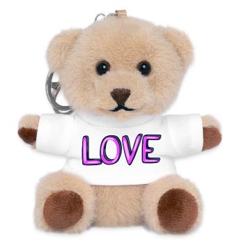 Neon-Liebe Design - Teddy Schlüsselanhänger - Weiß - Vorne