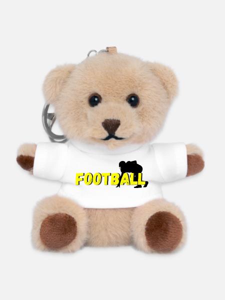 Football - Teddy Schlüsselanhänger - Weiß