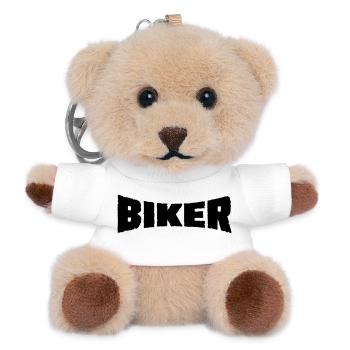 6061912 121603076 bikers - Teddy Keyring - white - Front