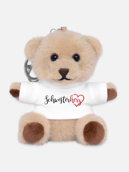 Schwesterherz - Teddy Schlüsselanhänger - Weiß