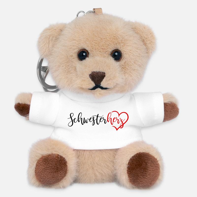 Schwesterherz - Teddy Schlüsselanhänger - Weiß