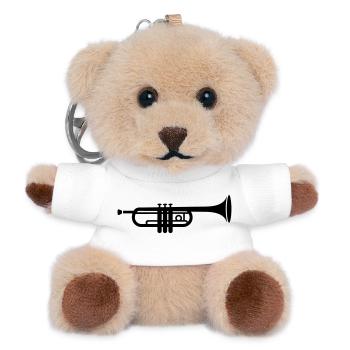 Trompete - Teddy Schlüsselanhänger - Weiß - Vorne