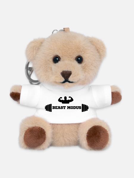 Sportler - Teddy Schlüsselanhänger - Weiß