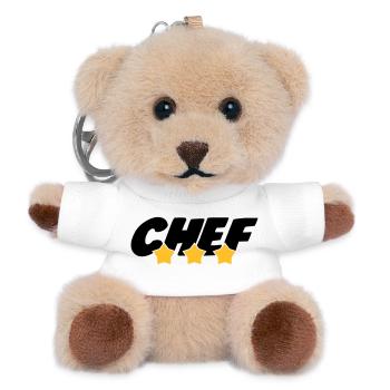 Chef - Cuisine - Patron - Boss - Cooking - Food - Teddy Schlüsselanhänger - Weiß - Vorne