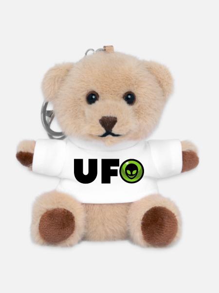 Logo extraterrestre alien - Porte-clés ourson - blanc