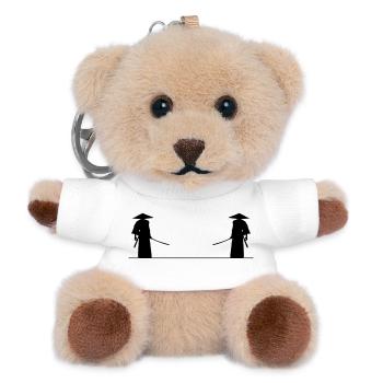 Samurai fight - Teddy Keyring - white - Front