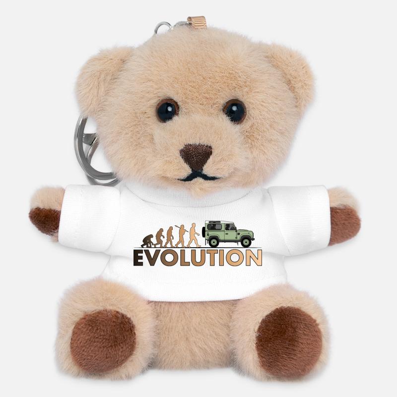 Defender 90 Evolution - Teddy Schlüsselanhänger - Weiß