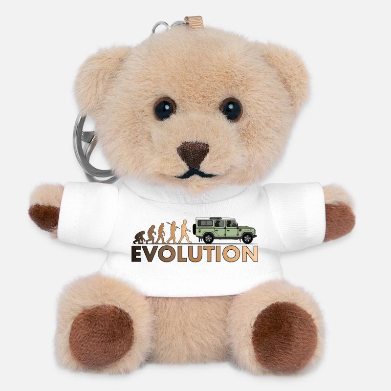 Defender 110 Evolution - Teddy Keyring - white
