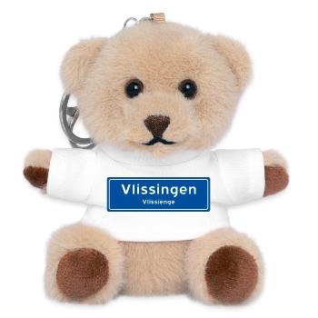Vlissingen place name sign - Teddy Keyring - white - Front