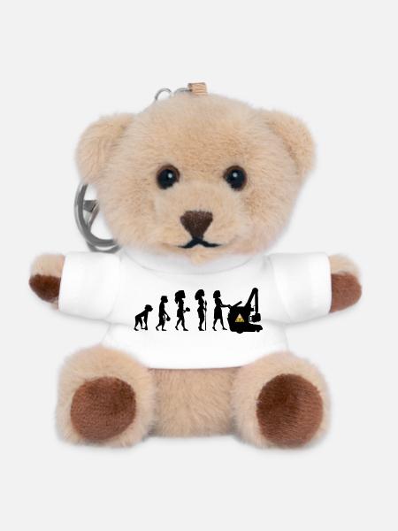 Humour Evolution Manip Radio mobile Radiologie - Porte-clés ourson - blanc